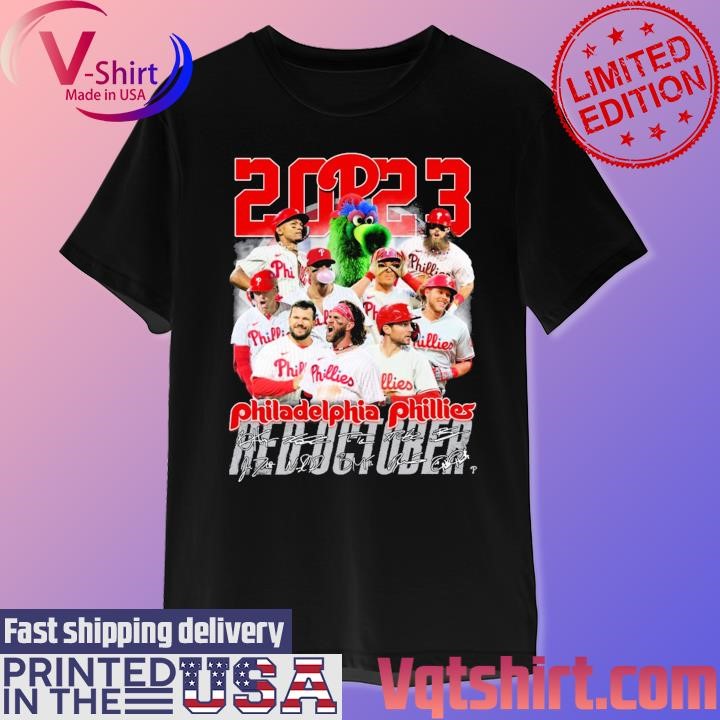Original Philadelphia Phillies Red October 2023 Signatures Shirt, hoodie,  sweater, long sleeve and tank top