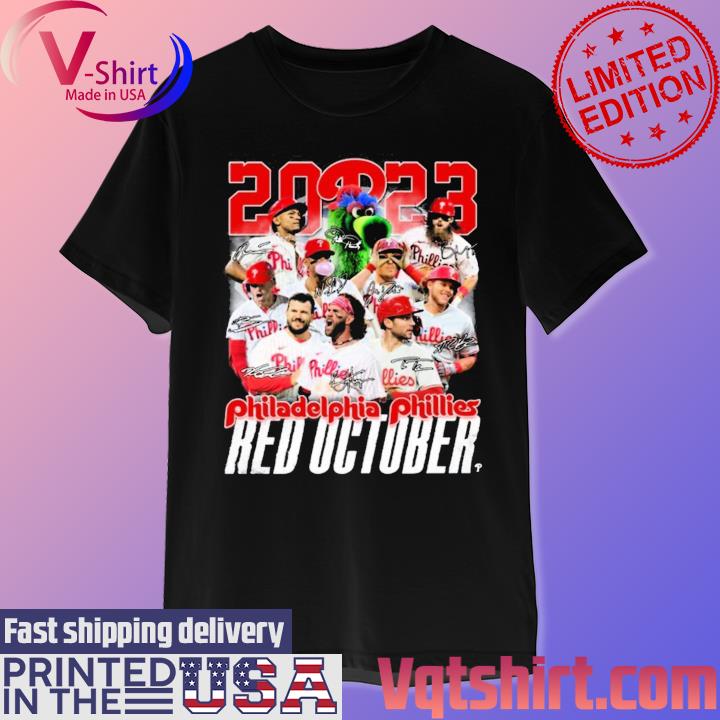 2023 Philadelphia Phillies Red October Signatures Shirt