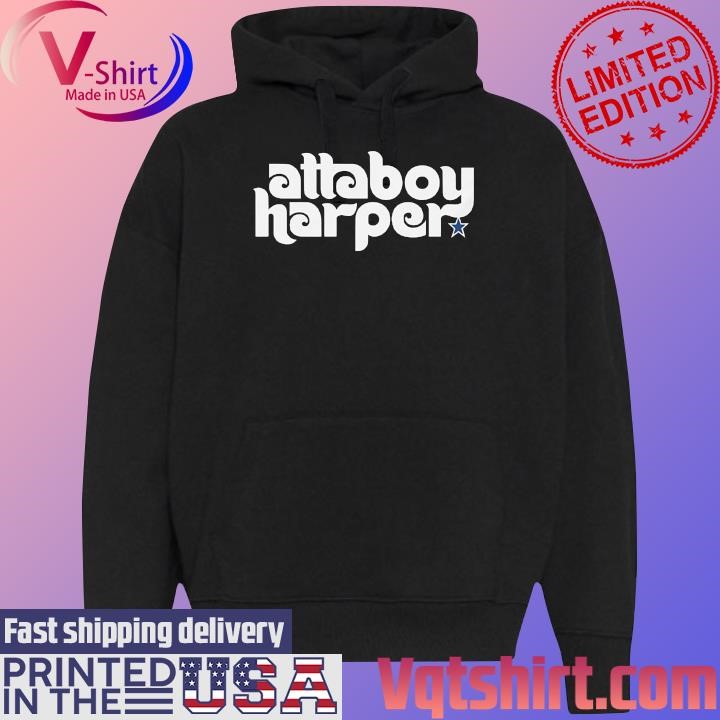 Atta Boy Harper Philadelphia Phillies, Bryce Merch Black Hoodie