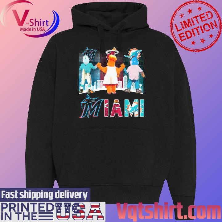 Billy the Marlin Burnie and T.D. Miami skyline shirt Black Hoodie