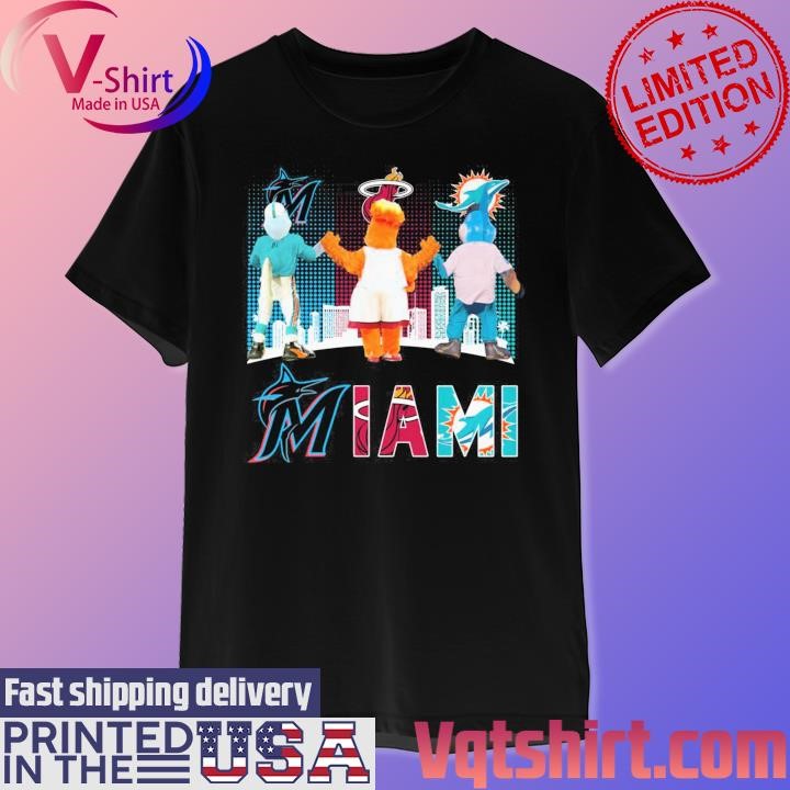 Billy the Marlin Burnie and T.D. Miami skyline shirt