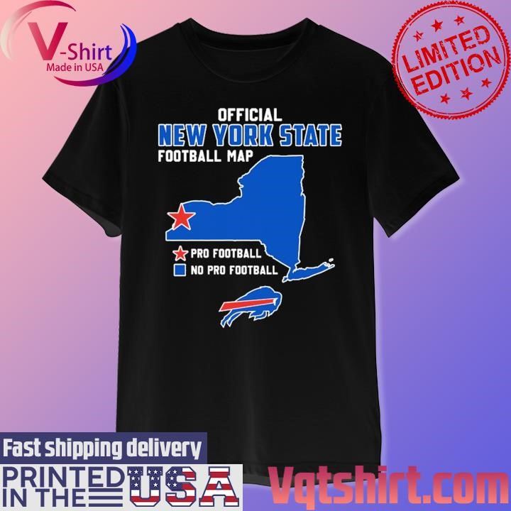 Buffalo Bills Official New York State Football Map shirt