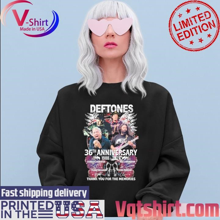 Deftones 36th anniversary 1988-2024 thank you for the memories signatures shirt Sweater