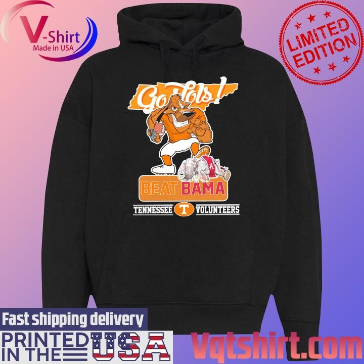 Go Vols Beat Bama Tennessee Volunteers shirt Black Hoodie