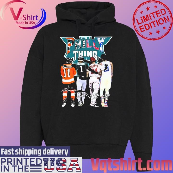 Bryce Harper and Jalen Hurts Philadelphia sport team, Phillies and Eagles  signatures shirt, hoodie, sweater, long sleeve and tank top