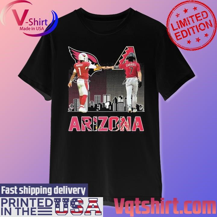 Kyler Murray and Corbin Carroll Arizona Sport skyline signatures shirt