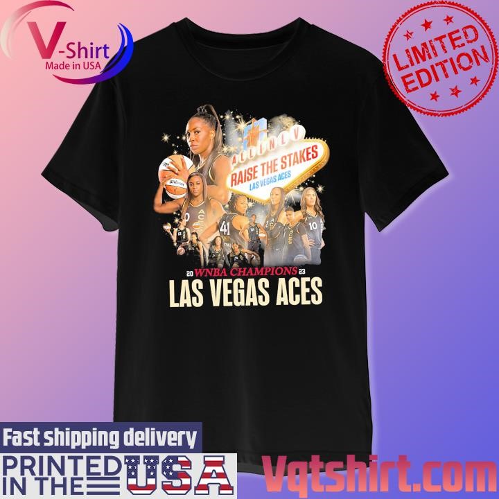 Las Vegas Aces 2023 WNBA Playoffs Official Raise the Stakes T-Shirt