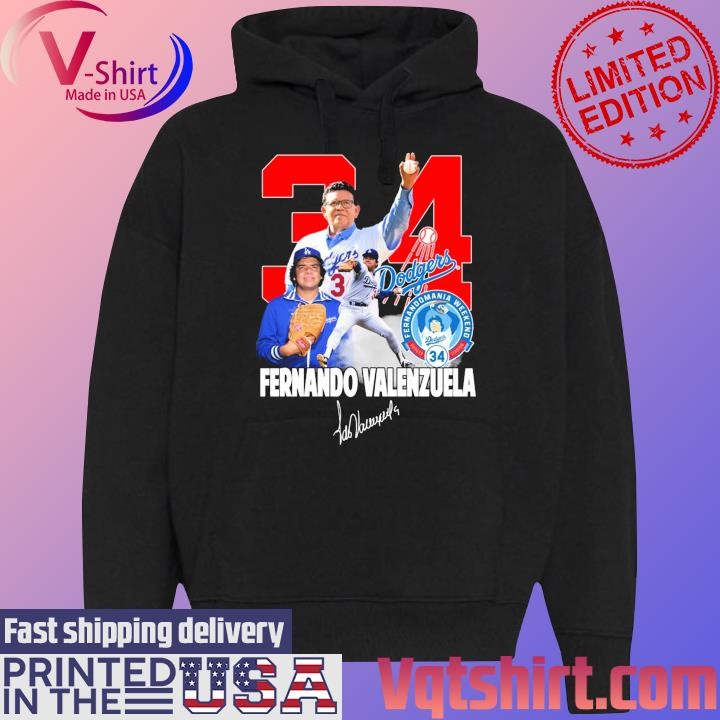 fernando Valenzuela Los Angeles Dodgers signature shirt, hoodie