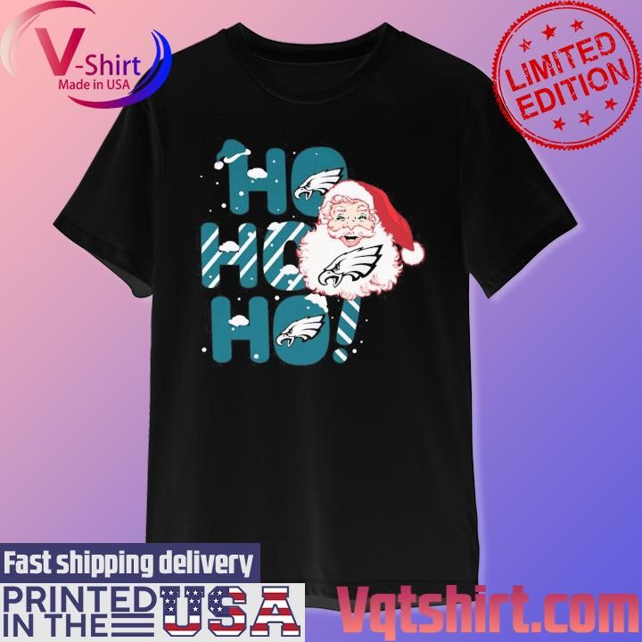 Philadelphia Eagles Santa Claus Ho Ho Ho Merry Christmas 2023 shirt