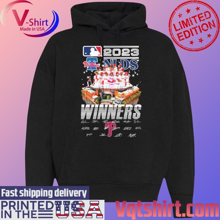 Philadelphia Phillies 2023 NLDS Winners signatures shirt Black Hoodie