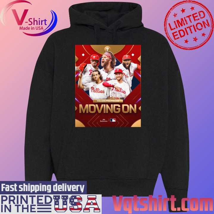 Philadelphia Phillies Moving On 2023 NLCS Winner shirt Black Hoodie