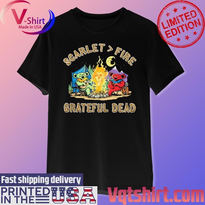 Scarlet Fire Grateful Dead Bear Camping shirt