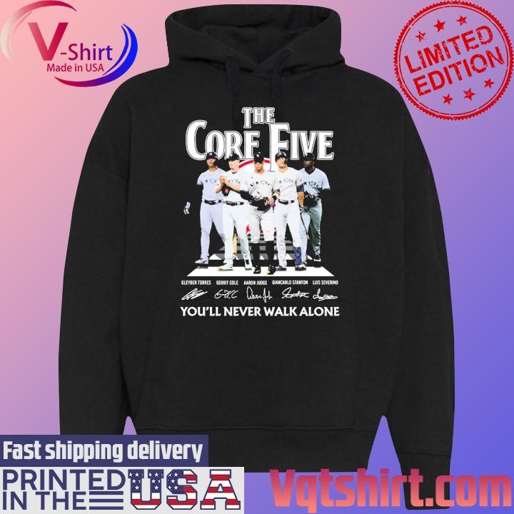 The Core Five New York Yankees You'll Never Walk Alone Signatures