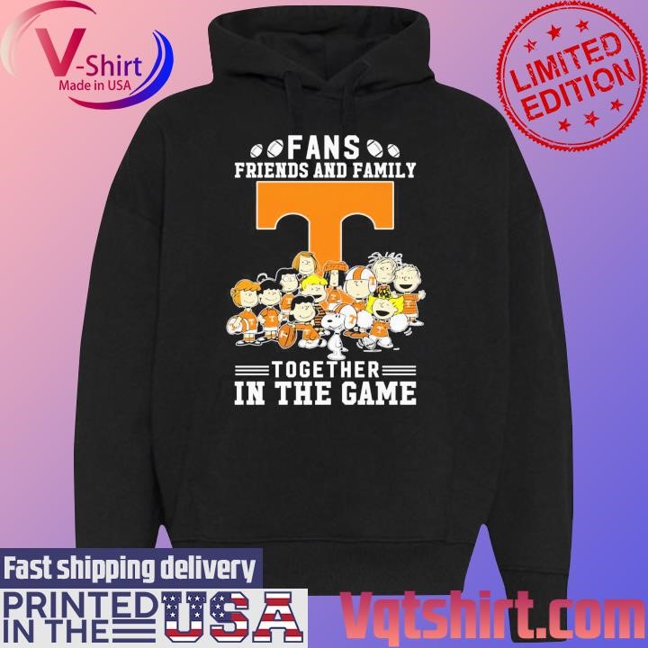 The Peanuts Tennessee Volunteers fan friends and family together in the game shirt Black Hoodie