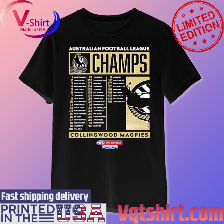 Australian Football League Champ Collingwood Magpies 2023 shirt