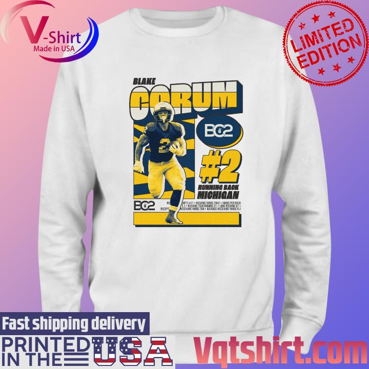 Blake Corum BC2 2 Running Back MIchigan Shirt hoodie sweater