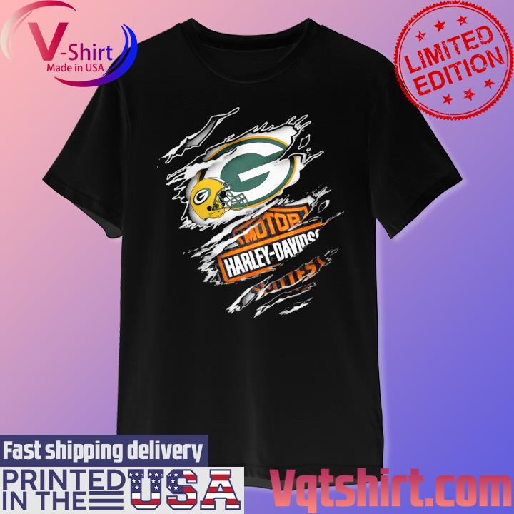 Blood Inside Green Bay Packers Motor Harley Davidson Cycles 2023 shirt