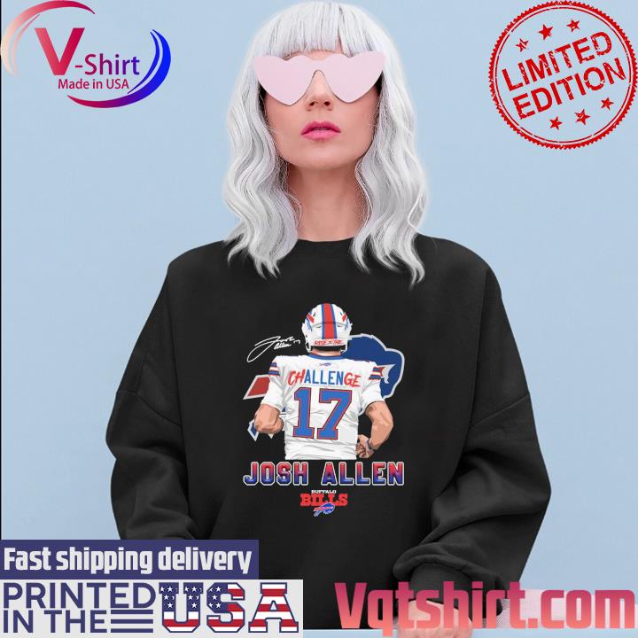 Buffalo Bills Challenge 17 Josh Allen Signature shirt, hoodie, longsleeve,  sweatshirt, v-neck tee