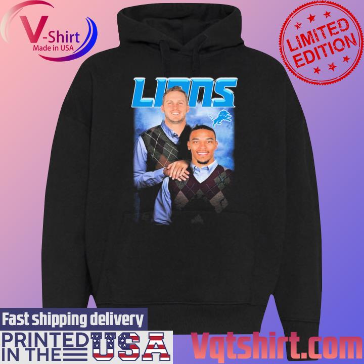 Detroit Lions Jared Goff Amon-Ra St. Brown Step Brothers s Black Hoodie