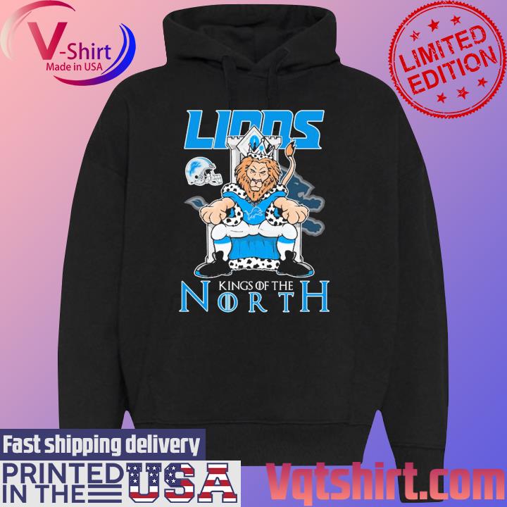 Detroit Lions Mascot Kings of the North 2023 s Black Hoodie