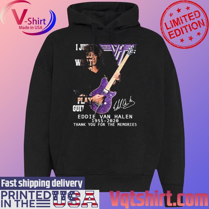 Eddie Van Halen 1955-2020 thank you for the memories signature s Black Hoodie