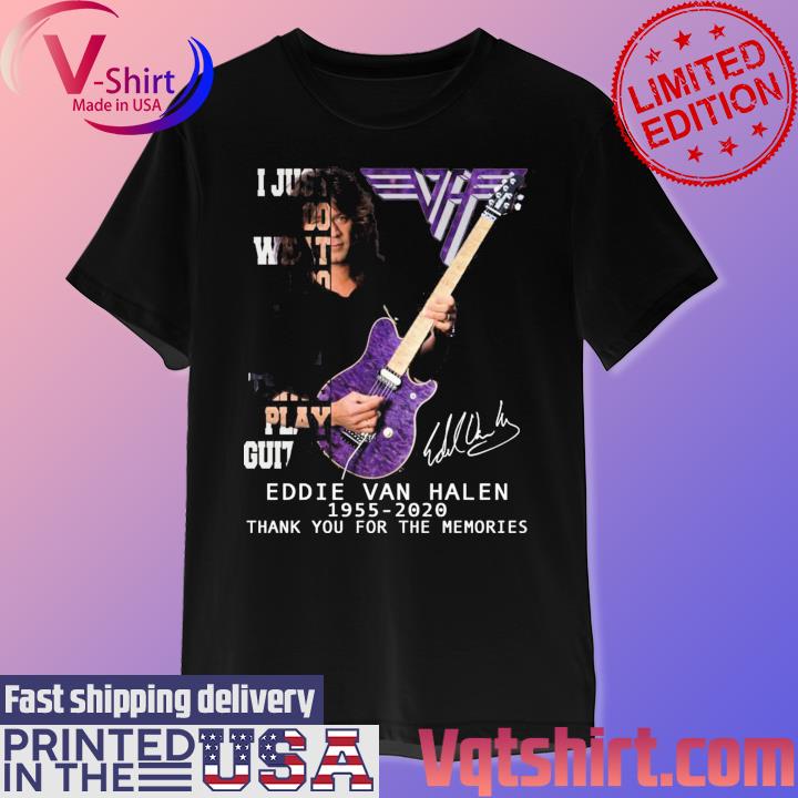 Eddie Van Halen 1955-2020 thank you for the memories signature shirt