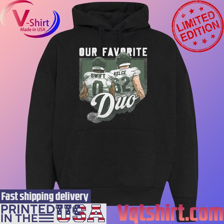 Jason Kelce & D'Andre Swift Philadelphia Eagles Favorite Duo s Black Hoodie