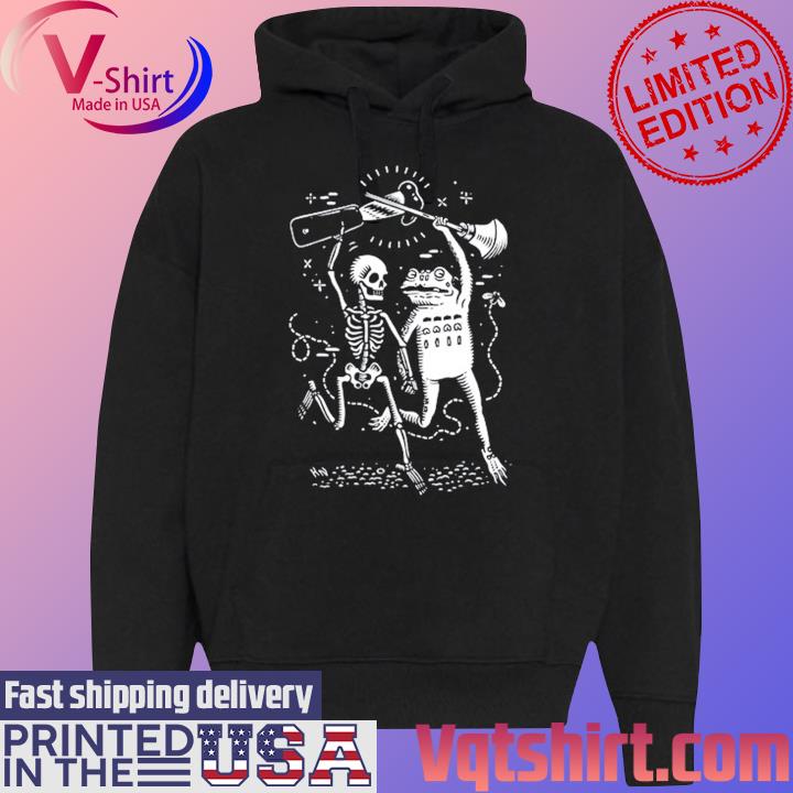 Kathleen Neeley Print Friends Shirt Black Hoodie