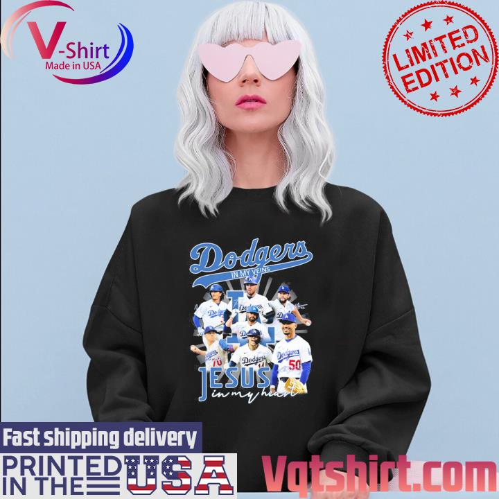 Dodgers In My Veins Jesus In My Heart 2023 Signatures T Shirt
