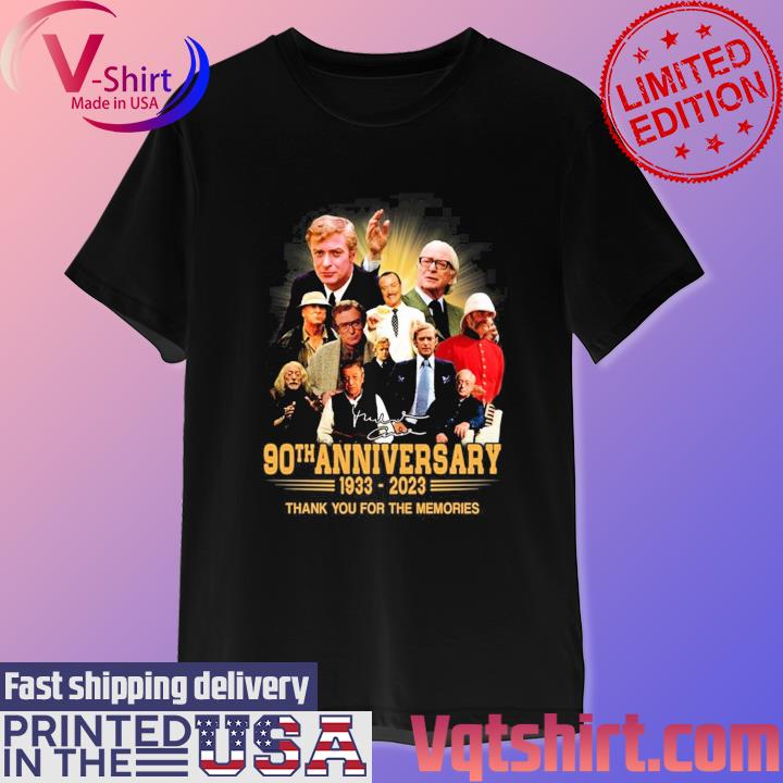 Michael Caine 90th Anniversary 1933-2023 Thank You For The Memories Signature T-Shirt