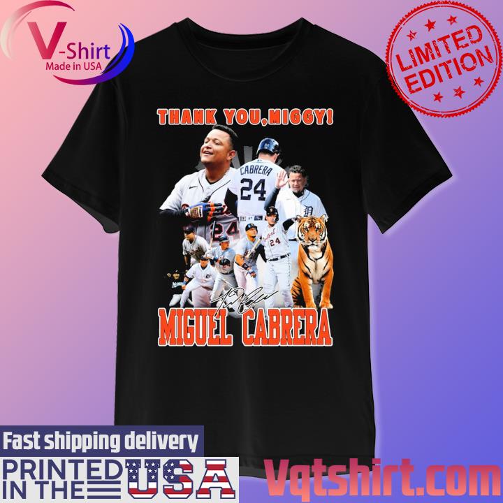 Miguel Cabrera 20 Years Detroit Tigers Thanks For The Memories Signature  Shirt