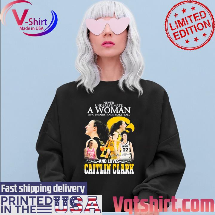 Never Underestimate A Woman Who Understand Basketball And Loves Caitlin Clark signature s Sweater