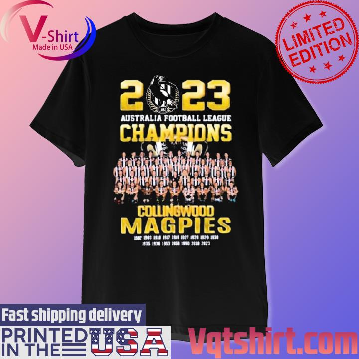 Official 2023 Australia Football League Champions Collingwood Magpies shirt