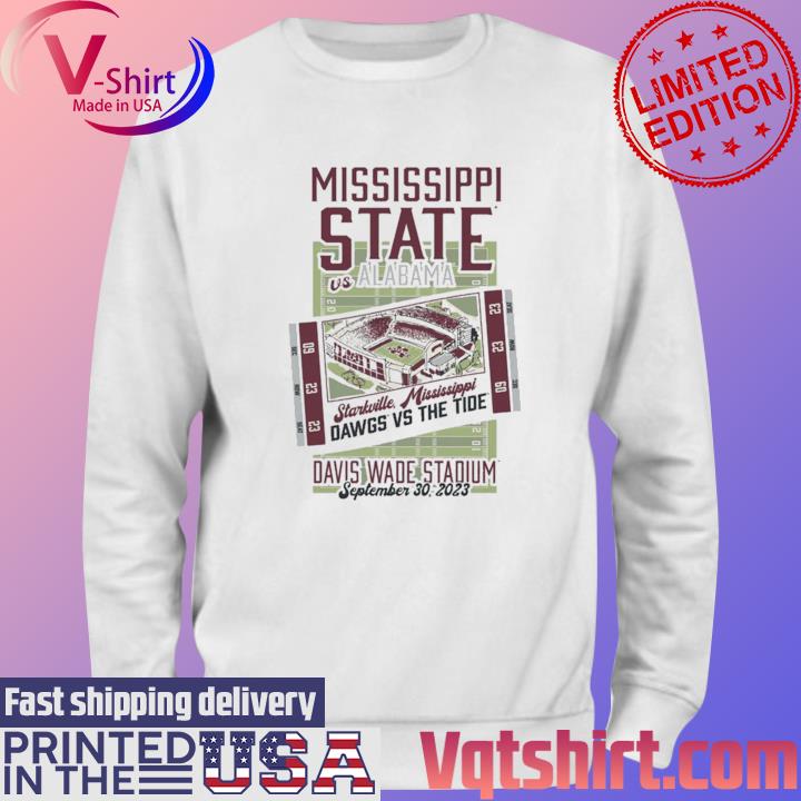 Official Alabama Vs. Mississippi State 2023 Game Day Davis Ưade Stadium Shirt Sweater