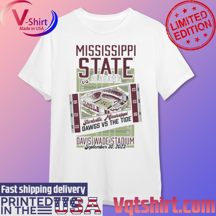 Official Alabama Vs. Mississippi State 2023 Game Day Davis Ưade Stadium Shirt