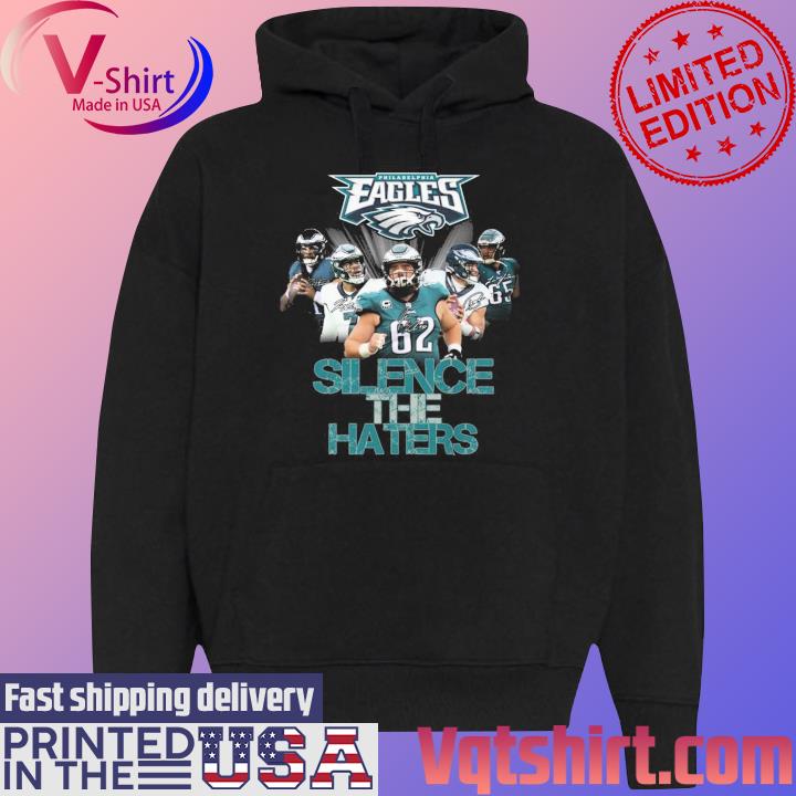 Philadelphia Eagles Silence The Haters Signatures T-Shirt Black Hoodie