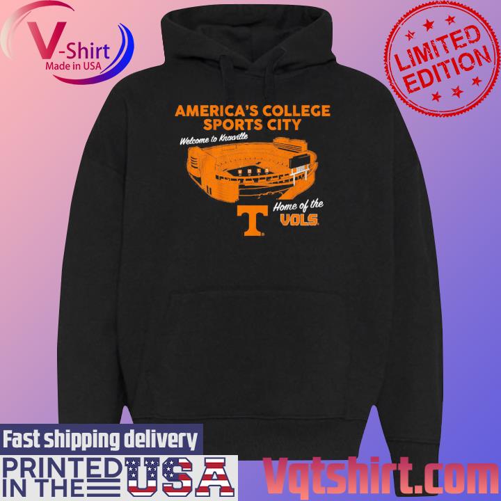 Tennessee Volunteers America's College Sports City Shirt Black Hoodie