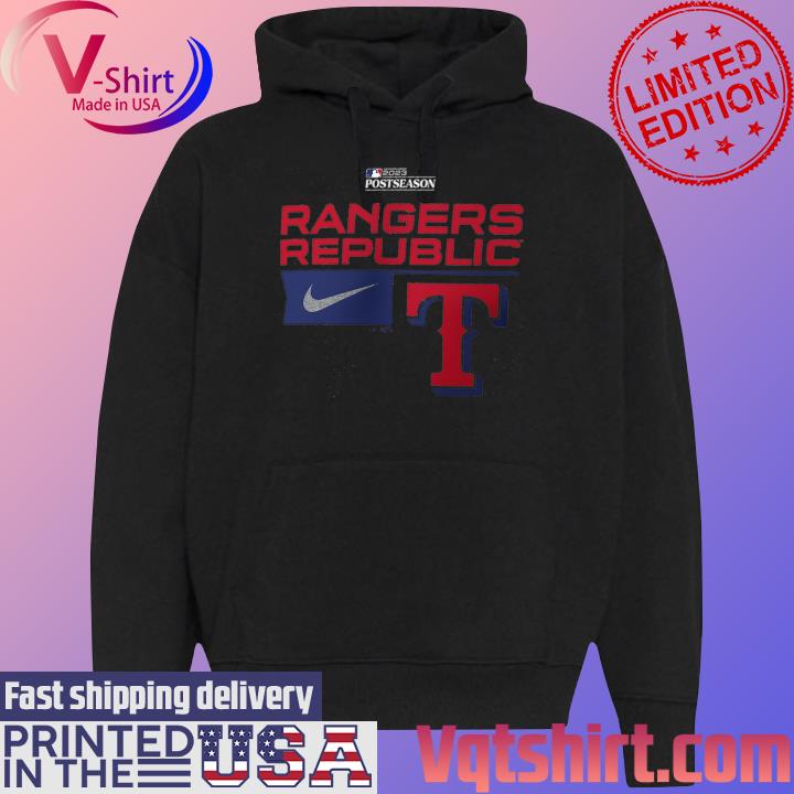 Texas Rangers Nike Rangers Republic 2023 Postseason Legend Performance T-Shirt Black Hoodie