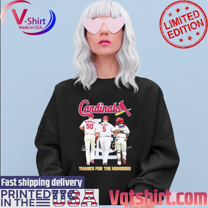 St. Louis Cardinals baseball Adam Wainwright Albert Pujols and Yadier  Molina signatures the last dance 2022 shirt, hoodie, sweater, longsleeve  and V-neck T-shirt