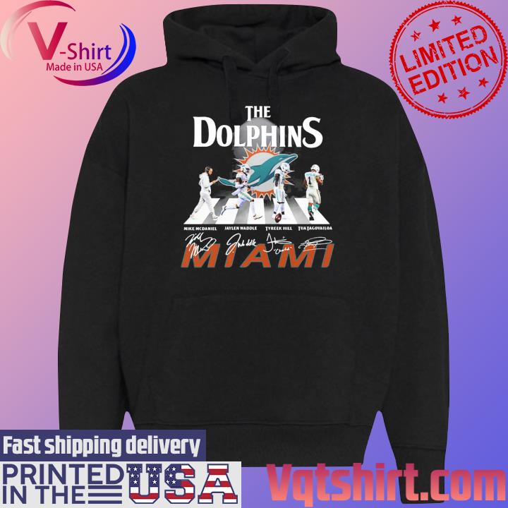 The Dolphins Abbey Road Miami signatures s Black Hoodie