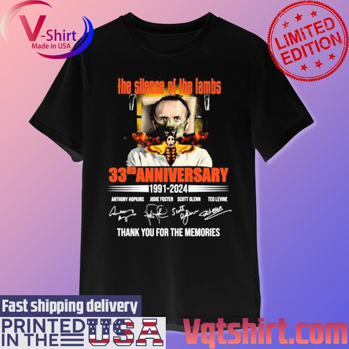 The Silence of the Lambs 33rd Anniversary 1991-2024 Thank You For The Memories Signatures T-Shirt