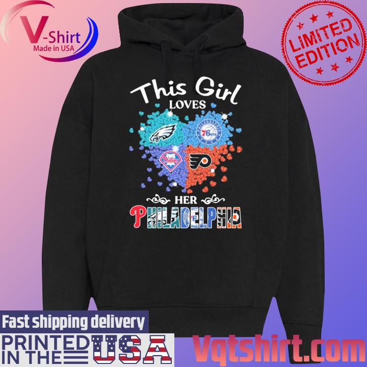 This girl loves her team Philadelphia Phillies shirt, hoodie