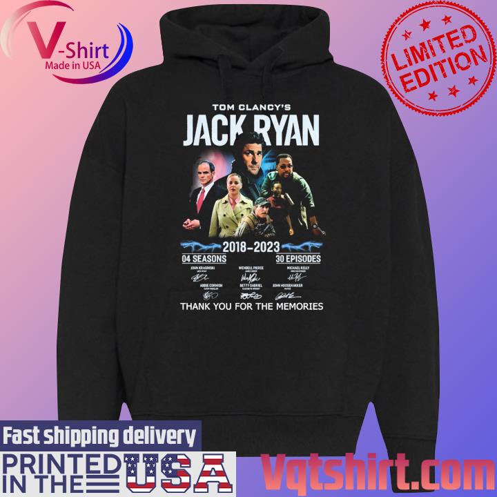 Tom Clancy's Jack Ryan 2018-2023 thank you for the memories signatures s Black Hoodie