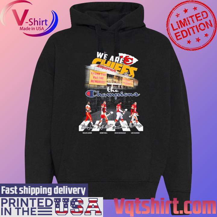 We Are Kansas City Chiefs Thank You For The Memories The Champions Abbey Road Signatures s Black Hoodie