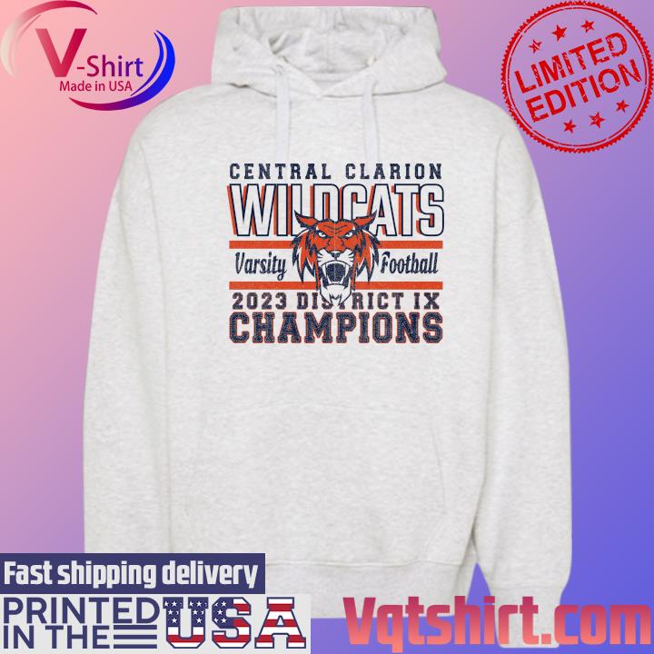 Congratulations Central Clarion Wildcats 2023 District IX Football Champions s Hoodie