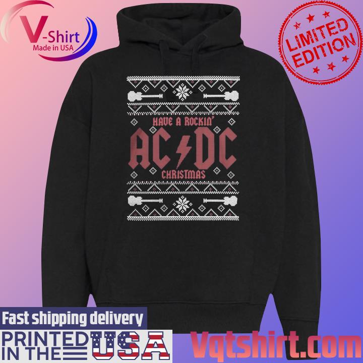 Have a Rockin' AC DC Christmas Ugly s Black Hoodie