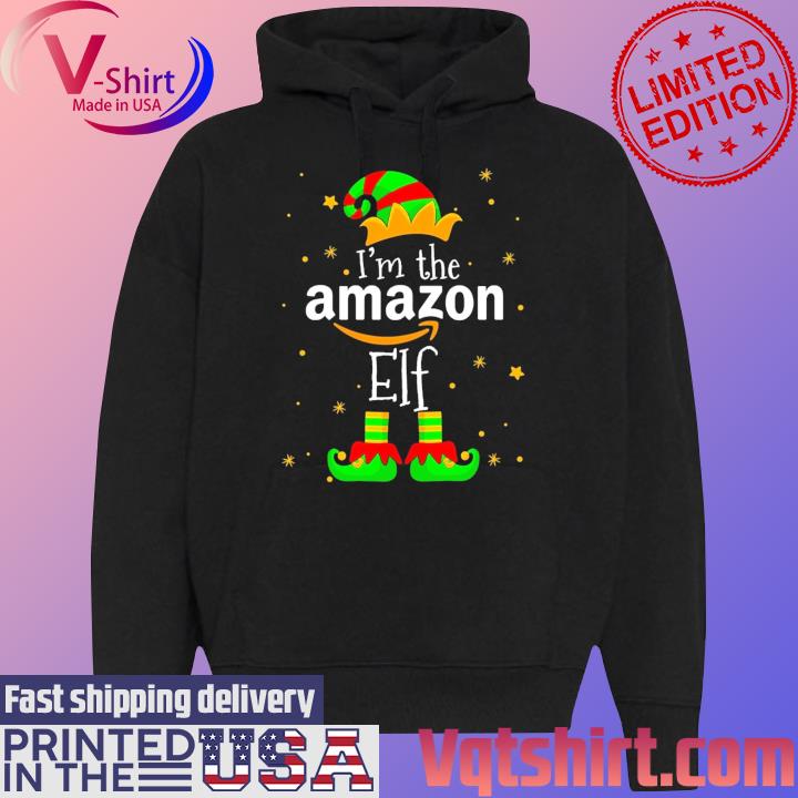 I’m The Family Amazon Elf Merry Christmas 2023 Shirt Black Hoodie