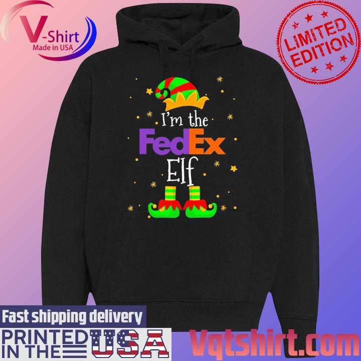 I’m The Fedex Elf Merry Christmas 2023 Shirt Black Hoodie