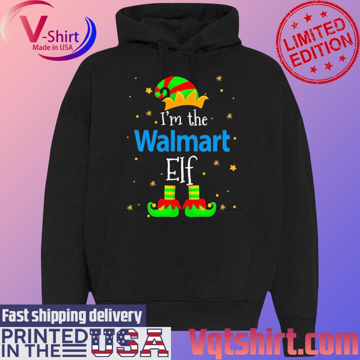 I’m The Walmart Elf Merry Christmas 2023 Shirt Black Hoodie