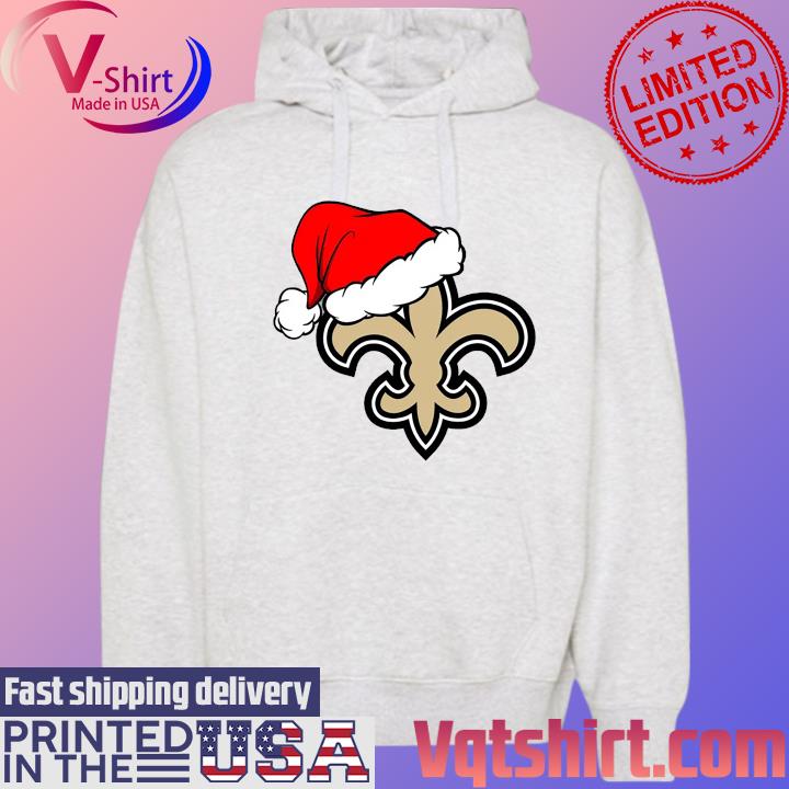 New Orleans Saints Santa Logo Christmas Holiday Shirt Hoodie